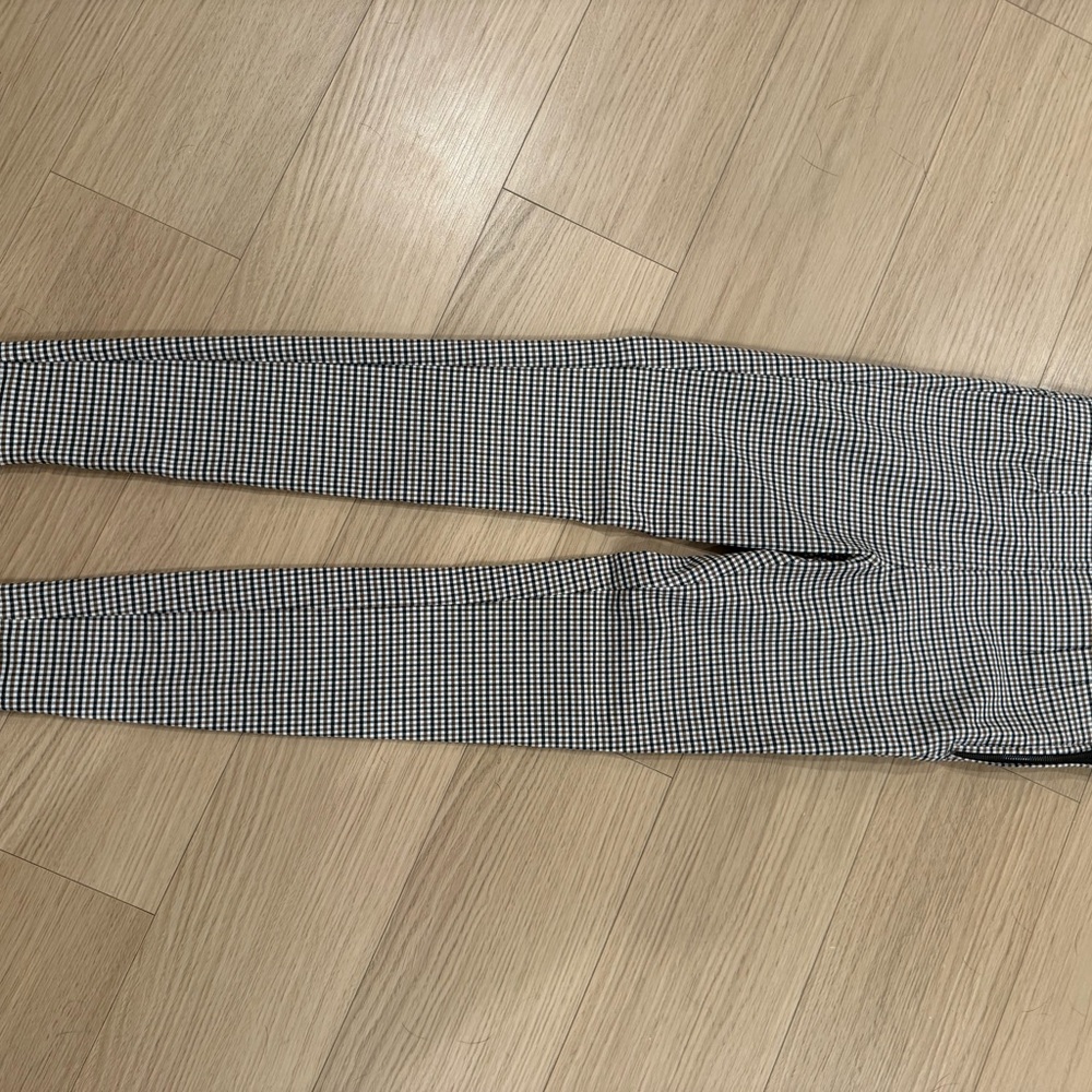 Zara Black and White Houndstooth Skinny Pants